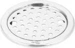 Amatra_Floor Stainless Steel Push Down Strainer (12.7 cm Set of 1)