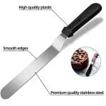 FERVENT Cake Palette Knife, Steel Icing Spatula ,Cake Knife ,Cream Icing Frosting Spatula (10 , Bend)