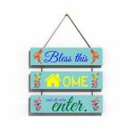 CVANU Bless This Home Enter Wall Hanging Board for Wall Decoration