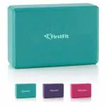 FirstFit Yoga Block - High Density EVA Foam Multicolour Bricks Yoga Foam Exercise Blocks (23 x 7 x 15 cm, Set of 2)