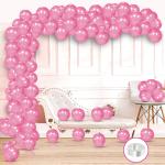 Zyozique Pink Mettalic Balloon Garland Arch Kit for Birthday, Baby Shower,Wedding Party Decorations - 51 Pcs