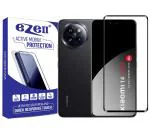eZell XIAOMI 14 CIVI Tempered Glass (Curved), Sensitive touch, Edge to Edge Full Glue MI 14 CIVI Screen protector with Dry & Wet Wipes (Black)