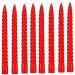 MAHASU Smokeless & Dripless Scented Spiral Stick Candles Twisted Candles for Home Decoration/Diwali/Birthday/Valentines Day/New Year/Christmas/Bedroom/Indoor/Outdoor (Pack of 8, Red)
