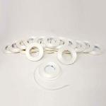 Festiko 10Meter Each Roll, Colour Balloon Curling Ribbon For Wedding Birthday Gift Wrapping Party, Curling Ribbons For Balloons Decoration White, Pack Of 24