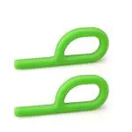 Safe-O-Kid Non-Toxic, Develop Baby's Biting Skills Safely, P Shape Chewy Tube for Toddler- Green