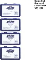 SONI OFFICE MATE Stamp Pad Small Size for Stamping | Finger and Thumb Print Ink Pad | Stamp Pad (Set Of 4, Blue)