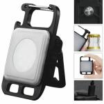 Sprysh Lumens LED COB Key Chain Flashlights Small Water Resistant USB Rechargeable Magnetic Work Light 3 Light Modes Portable Mini Light with Folding Bracket for Walking Camping Car Repairing Square