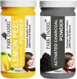Park Daniel Pure And Natural Lemon Powder And Activated Charcoal Powder, 100 G Each (Combo Of 2) |Hair Care|Dandruff Control hair Powder|Healthy Strong Hair Mask