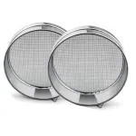 IDEAL PRIME Durable Stainless Steel Flour Sieve/Strainer (2 Pieces)| Steel Aata Chalni Maida Channi Food Strainer With Hanging Ring Pack Of 2