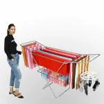 Paffy Premium Cloth Drying Stand, 4 Way Folding, 85 Feet Drying Length, Total 30 Drying Rails (White)