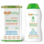 OYO BABY Badam Rogan Oil & Baby Shampoo, Combo 200 ml each - Natural and Good for sensitive skin