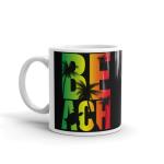Rish Double Design Beach Printed Black Ceramic Coffee Mug, 350 Ml