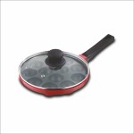 Kitchen Essentials Die cast Aluminium Nonstick Appe Patra /Paniyarakkal with glass lid 12 Cup with long handle( 3Coat+Ceramic coated)