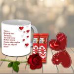 AWANI TRENDS Ceramic Coffee Mug and Chocolate Red Rose and love greeting card For Your Girlfriend ,Boyfriend,Wife And Husband | Valentine's Day,Birthday,Anniversary,New Year Gift -090
