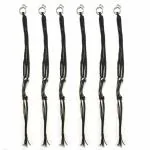 IYAL ROPES Plant Hanger Pack of 6,Hanging Plant pots Indoor Outdoor, Nylon Rope 22 inch (Black) | Black