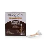 Ecopath Bamboo Cotton Buds| Dual Tipped Q-Tips | Ideal for Cleaning Earwax | Eco-Friendly and Biodegradable | 100% Biodegradable Paper Earbuds | Paper Stem Cotton Swabs| Pack of 80 | Pack of 1