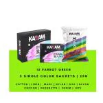 Kadam Pakka Rang Fabric Dye Colour | 25G Pack | Includes Dyfix Color Fixer | Permanent Fabric Dyes For Old Faded Jeans And Clothes (Parrot Green) Parr
