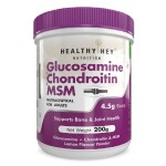 Healthy Hey Nutrition Glucosamine MSM + Chondroitin & MSM Powder - Lemon Flavour - 200g