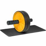 XIANCO Wide Ab Roller Wheel for Abs Workouts Home Gym Abdominal Exercise for Men and Women (6 MM Safe Knee Mat, Yellow Roller)