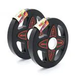 RUBX Rubber Coated Solid Weight Plate|50 MM Olympic Weight Or 31 MM home gym Weight|Sold In Pair (31 MM Home Gym Weight Plates, 5 Kg x 2pc (Total = 10 kg))