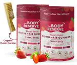 The Body Reserve Helps Beauty Boost Biotin Hair Gummies| Men & women | Biotin from Sesbania Extract 10000mcg | with Zinc, Vitamin C, A, and E, Vegan, Gluten Free, for Healthier Skin, Hair, and Nails | Hair & Nail Vitamins | 30 Gummies (Pack of 2)