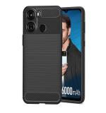 COVERBLACK Silicone Rubber Hybrid Case Case Back Cover for ITEL P662L / Itel P40 (6.6 Inch) - Black