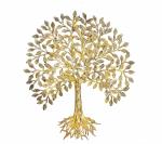 Idol Collections Gold Brass Root Tree Decorative Showpiece Wall Decor Hanging For Home Office Temple Gift Item Golden, Multicolor Resin Handmade Three Modern Human Faces Antique Design, 7 Inch