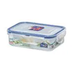 Lock & Lock Rectangular Plastic Airtight Divider Food Storage Container with Leak Proof Lid 360 ml