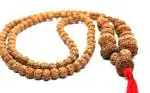 Feel Touch Mart 1 Se 14 Mukhi Rudraksha Mala Original Certified Indonesia Gauri Shankar & Ganesh Certified 1 to 14 A1 Silk Red Thread Genuine Rudraksha Indo Mala For Pooja By