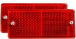 Apsmotiv Red Safety Reflectors Suitable For Universal Vehicles Car Dash Indicator Lamp - Pack of 2