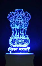 Shri Girraj Ji Multicolor Ashok Symbol 3D Illusion Night Lamp