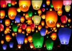 Make a Wish Multicolor Wax Sky Lantern With Wax Candle (Pack Of 5)
