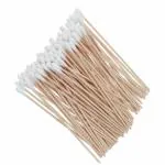 Clear & Sure Wooden Cotton Swabs Sticks Non-Sterilized Medical Grade Pack of 100 pcs