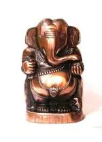 Deccani Handicrafts Cute Standing Ganesh Idol- Copper Coated