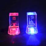 KhwajaDarbar LED Crystal Showpiece with 3D Holographic View Car Dashboard /Office/ Home Decor Set 2