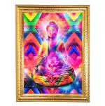 Hawai Meditating Buddha Wall Hanging Home Décor Designer Photo Frame SFDI519_GLDFRM