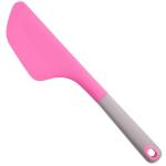 Ramkuwar Large Silicone Omelette Spatula Kitchen Turner Scraper with Non Slip Grip for Scraping Butter, Jam and Cake Decorating Baking Tools (Dark Pink)