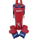 Prospo Boxing Kit Set for Punching Bag Kid Boxing Set for Kid Set 2-7 Years Old (Red-Blue)
