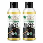 Bliss of Earth Certified Organic Black Seed Oil , Kalonji Oil For Hair, Cold pressed ( Pack Of 2 )