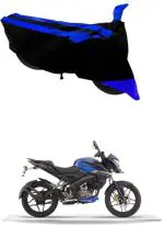 RONISH Waterproof Two Wheeler Cover for Bajaj (Pulsar 160 NS DTS-i, Black, Blue)