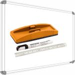 YAJNAS Non Magnetic 1.5x2 ft, Double Sided Writing White board & Chalk Board, Combo of 4 Item Whiteboards and Duster Combos (White, Green)