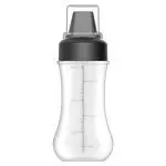 JANKI FASHION STORE Taskhouse 350Ml Squeeze Bottle Condiment Bottles Hot Sauce Dispenser Refillable Five Hole Container With Lid Ketchup Bottle For Bbq Oil Hot Sauce Salad Cooking-Black