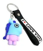 Blue Aura Blue Aura Multicolor Rubber Mang Bts Keychain Kpop Bts Bangtan Boys Cartoon Keychain Bag Pendant Keyring