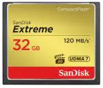 SanDisk Extreme CF, CFXSB 32GB, VPG20, UDMA 7, 120MB/s R, 85MB/s W, 4x6, Lifetime Limited