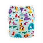 Alvababy Multicolour Rocket Print Pocket Diaper With Microfiber Insert