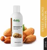Edith Naturals Roghan Badam Shirin (Sweet Almond Oil) 100% Pure Hair Oil (200 Ml)