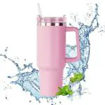 SHIHORI 1200ML Tumbler with Handle and Straw Lid Double Insulated Cup Reusable Stainless Steel Water Bottle Leak Proof Mug Cupholder for Gym, Travelling Multicolor (Set of 1)