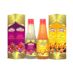 Jai Guruji Litchi Fruit Squash and Ripe Mango Fruit Syrup Sharbat (750ml each Pack of 2)