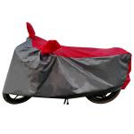 HYAKTAIRS-Hero Electric Optima HS500 ER BS6- Water Resistant | Dustproof | UV Protection Motorcycle / Bike Body Cover With Mirror Pockets & Lock Belt (Strip Red & Grey)