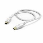 Hama Charging Cable, Data Cable, USB Type C to USB Type C, Super-Fast Charging and Data Sync Cable Compatible with Samsung, One Plus, Xiaomi, Vivo, Motorola & all C type devices (1.5 meters) - White
